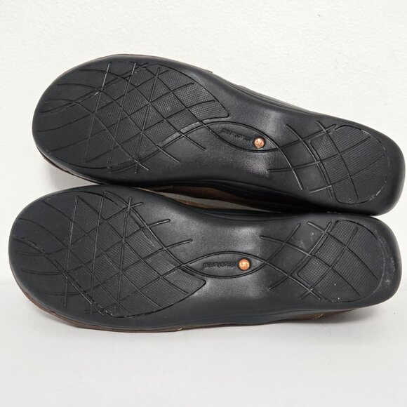 Clarks Unstructured Brown Leather Mary Jane Low Heel Comfort Shoes - Picture 5 of 5